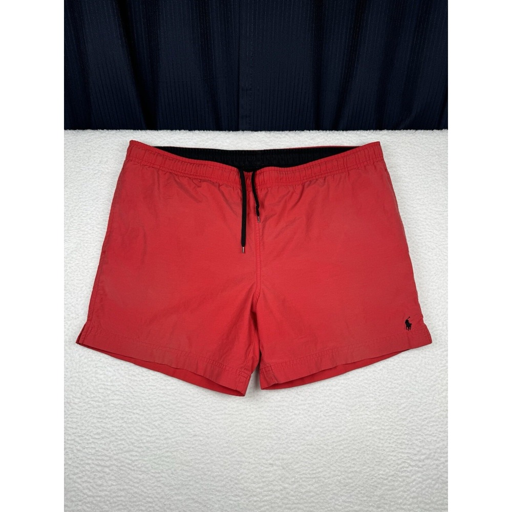 Vintage Ralph Lauren Polo Sports Swim Shorts Red -Size Medium (Fits L/XL)